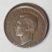 AUSTRALIA 1950Y. HALF 1/2  PENNY . ERROR . LARGE MIS-STRIKE . OFF CENTRE